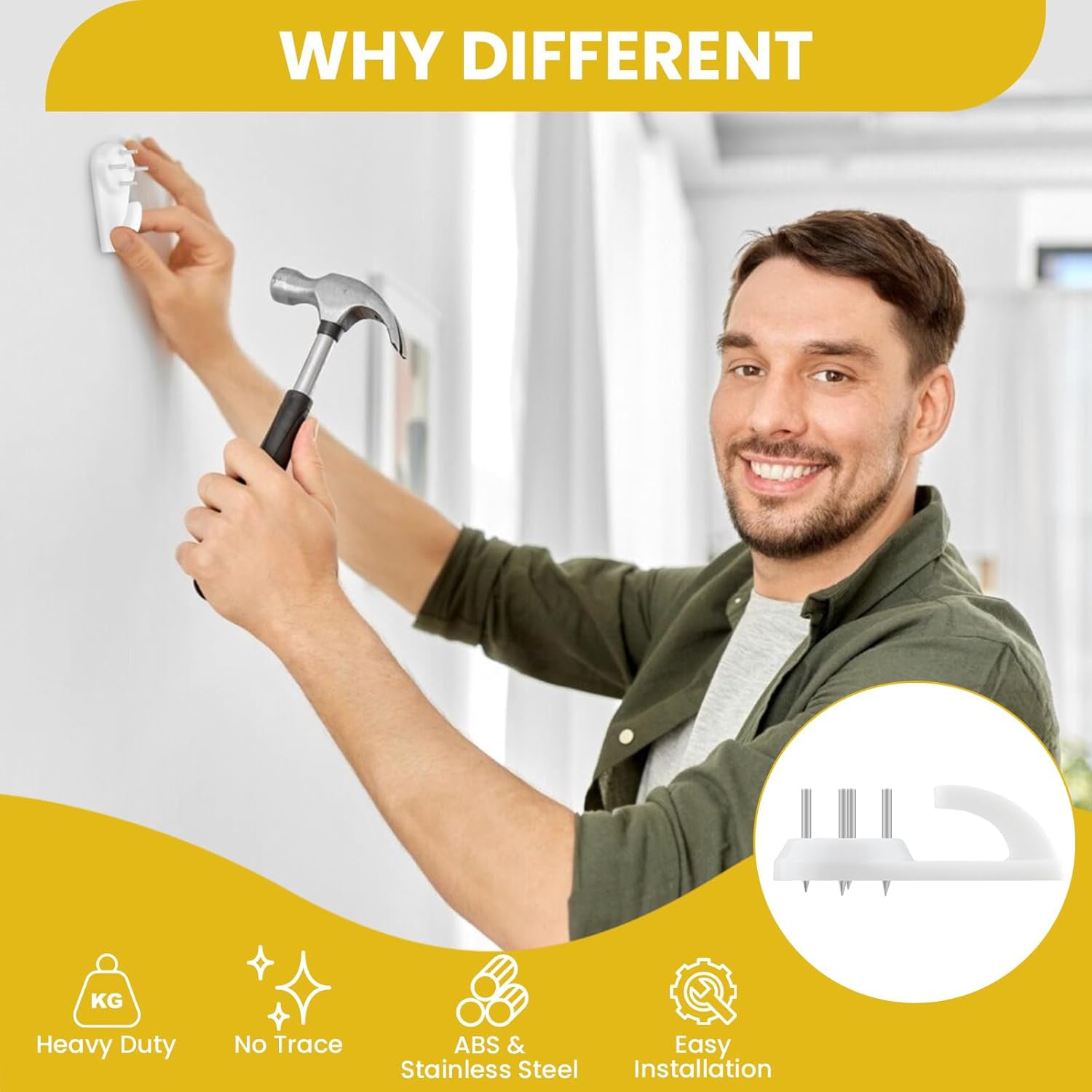 33 in 1 Picture Hangers Photos Hanging Hardware Kit (1 Set) 33 in 1 Picture Hangers Photos Hanging Hardware Kit (1 Set)